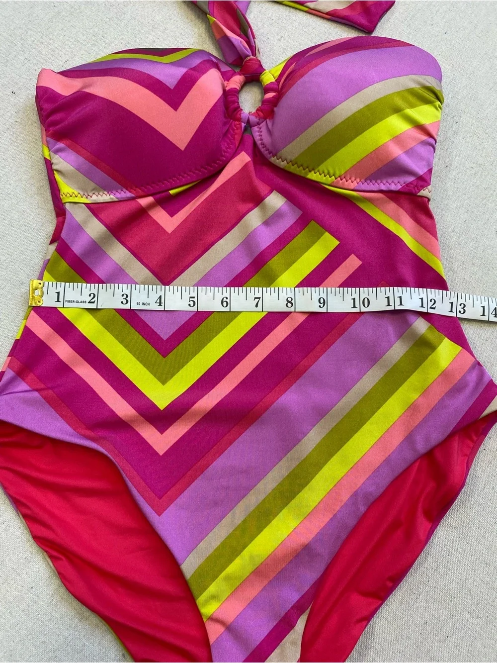 Trina Turk Waltz Convertible Bandeau Striped One Piece Swimsuit